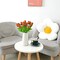Artificial Tulips 20 Stems Burnt Orange PU Faux Flowers for Wedding Home